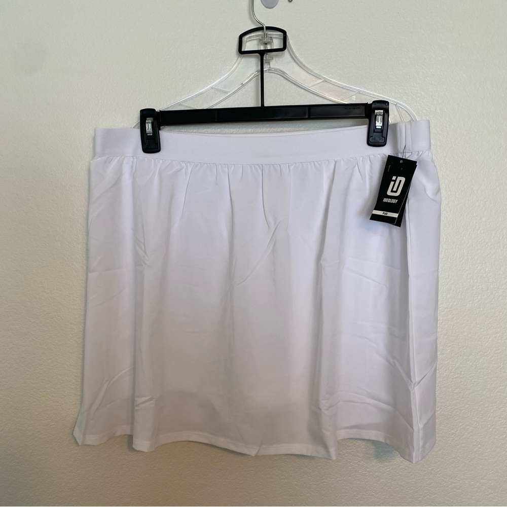 Ideology White Active Pleated Skort Plus Size 1X NWT